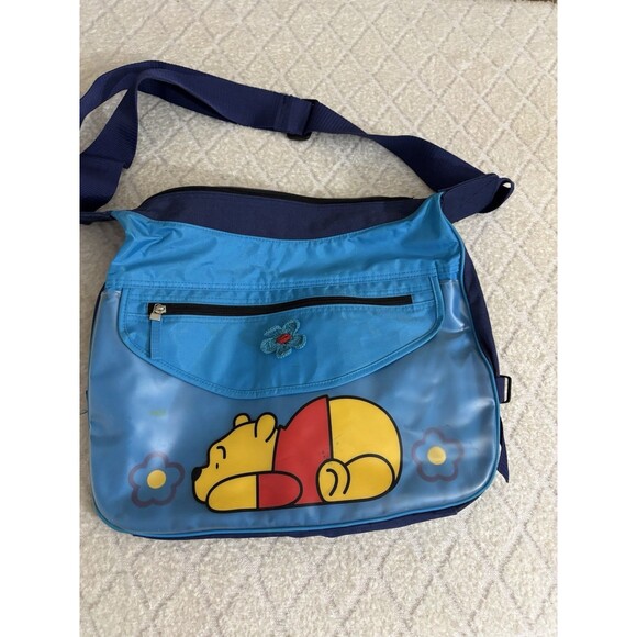 Vintage Disney Winnie The Pooh Shoulder Bag/Travel Zipped Pockets 13 By 14 Inch - Picture 2 of 14